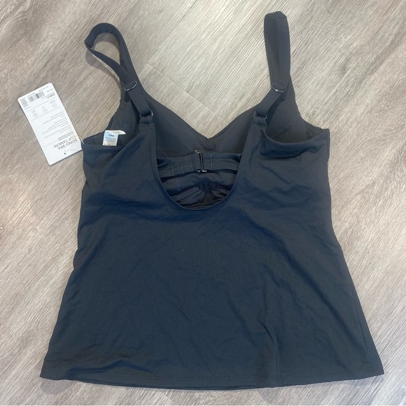 Athleta Black Ruched Tankini Swim Top Size 36 B/C NWT - Picture 5 of 11